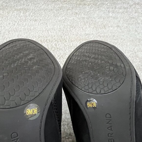 Lucky Brand Leather Peep Toe Ankle Boots Heels Shoes 6 - Picture 2 of 11